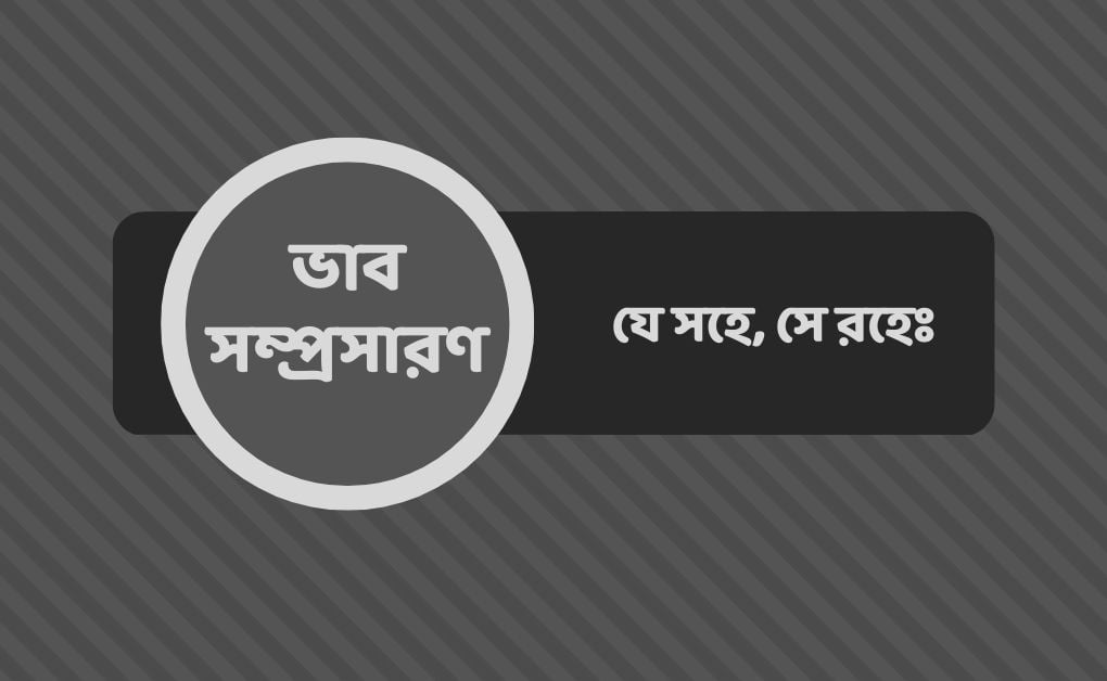 যে সহে, সে রহেঃ ভাব সম্প্রসারণ