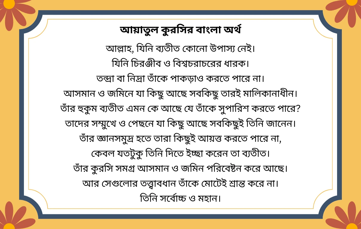ayatul kursi bangla ortho picture
