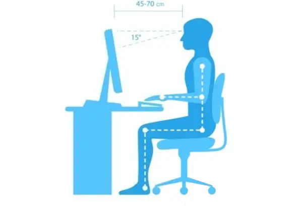 টাইপিংয়ের জন্য সঠিক পজিশনে বসা