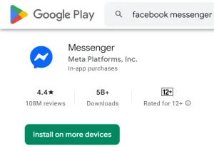 Facebook Messenger download form Google play store