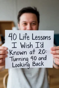 40 Life Lessons~40 Life Lessons I Wish I'd Known at 20: Turning 40 and Looking Back~ইনফরমেশন বাংলা ডটকম~informationbangla.com