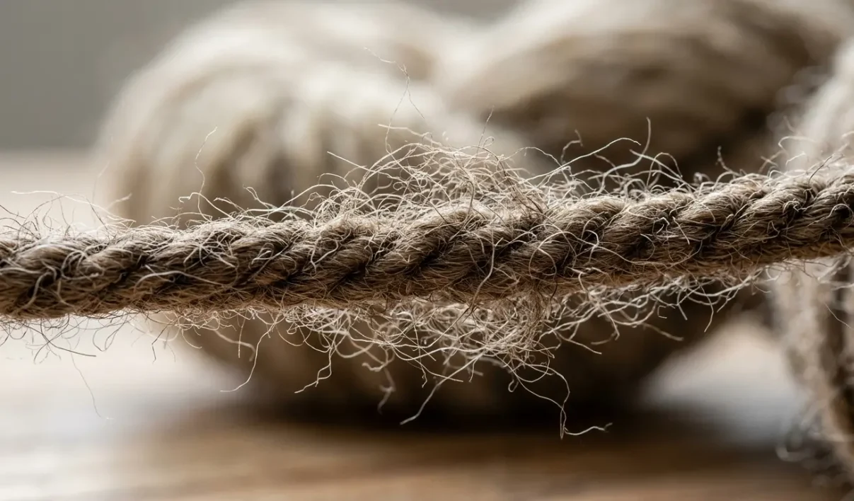 Close-up of yarn hairiness showing protruding fibers from the yarn body~Common Faults in Yarn and Spinning Processes~ইনফরমেশন বাংলা ডটকম~Information Bangla Dotcom