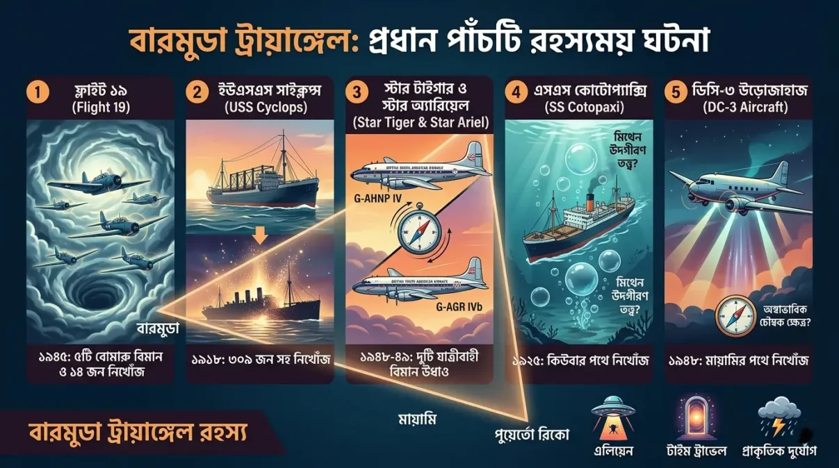 বারমুডা ট্রায়াঙ্গেল প্রধান পাঁচটি রহস্যময় ঘটনা~বারমুডা ট্রায়াঙ্গেল প্রধান পাঁচটি রহস্যময় ঘটনা~ইনফরমেশন বাংলা ডটকম~Information Bangla Dotcom
