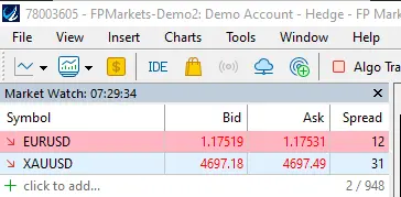 FP Markets Broker Spread 7.5.26~ফরেক্স ব্রেকার স্প্রেড~ইনফরমেশন বাংলা ডটকম~Information Bangla Dotcom