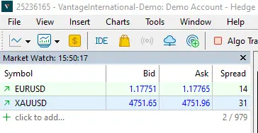 Vantage Markets Broker Spread 7.5.2026~Which Forex broker has the lowest spread? XAU (Gold) and USD (Dollar) pair~ইনফরমেশন বাংলা ডটকম~Information Bangla Dotcom