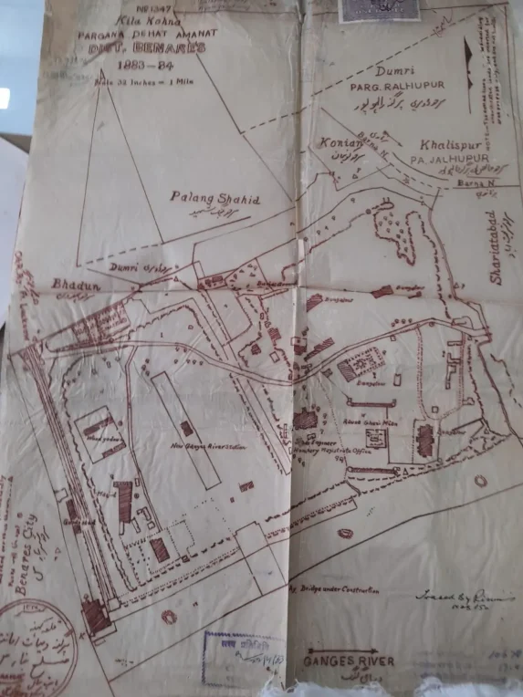 Historical map of Varanasi’s Ganj Shahida Mosque~992 Years of History vs. Hindutva Bulldozers: The Unjust Targeting of Varanasi’s Ganj Shahida Mosque~InformationBangla.com~ইনফরমেশন বাংলা ডটকম