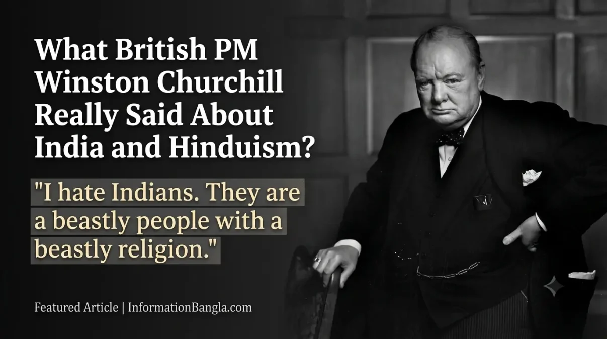 I hate Indians. They are a beastly people with a beastly religion. What British PM Winston Churchill Really Said About India and Hinduism~"I hate Indians. They are a beastly people with a beastly religion." What British PM Winston Churchill Really Said About India and Hinduism?~InformationBangla.com~ইনফরমেশন বাংলা ডটকম