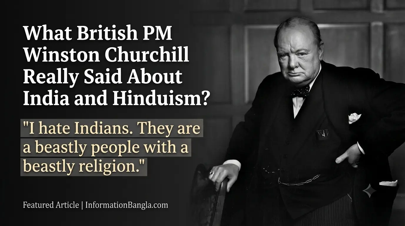 I hate Indians. They are a beastly people with a beastly religion. What British PM Winston Churchill Really Said About India and Hinduism~"I hate Indians. They are a beastly people with a beastly religion." What British PM Winston Churchill Really Said About India and Hinduism?~InformationBangla.com~ইনফরমেশন বাংলা ডটকম