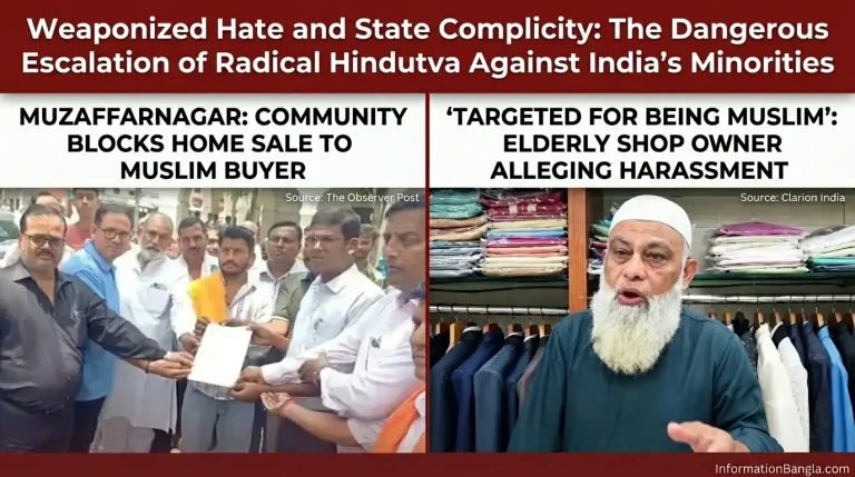 Weaponized Hate and State Complicity, The Dangerous Escalation of Radical Hindutva Against India's Minorities~Weaponized Hate and State Complicity: The Dangerous Escalation of Radical Hindutva Against India's Minorities~InformationBangla.com~ইনফরমেশন বাংলা ডটকম