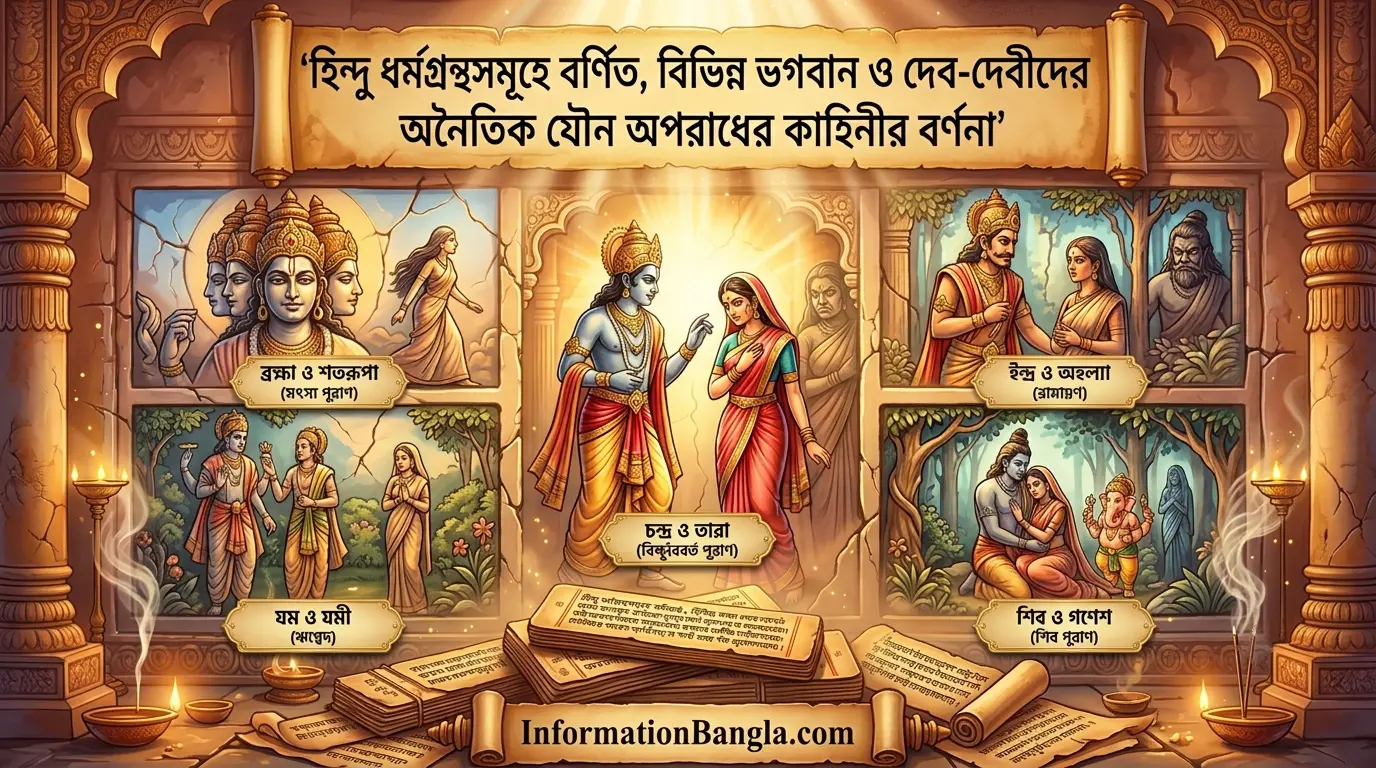 হিন্দু ধর্মগ্রন্থে বর্ণিত, বিভিন্ন ভগবান ও দেব-দেবীদের অনৈতিক যৌন অপরাধের কাহিনীর বর্ণনা~হিন্দু ধর্মগ্রন্থে বর্ণিত, বিভিন্ন ভগবান ও দেব-দেবীদের অনৈতিক যৌন অপরাধের কাহিনীর বর্ণনা~InformationBangla.com~ইনফরমেশন বাংলা ডটকম