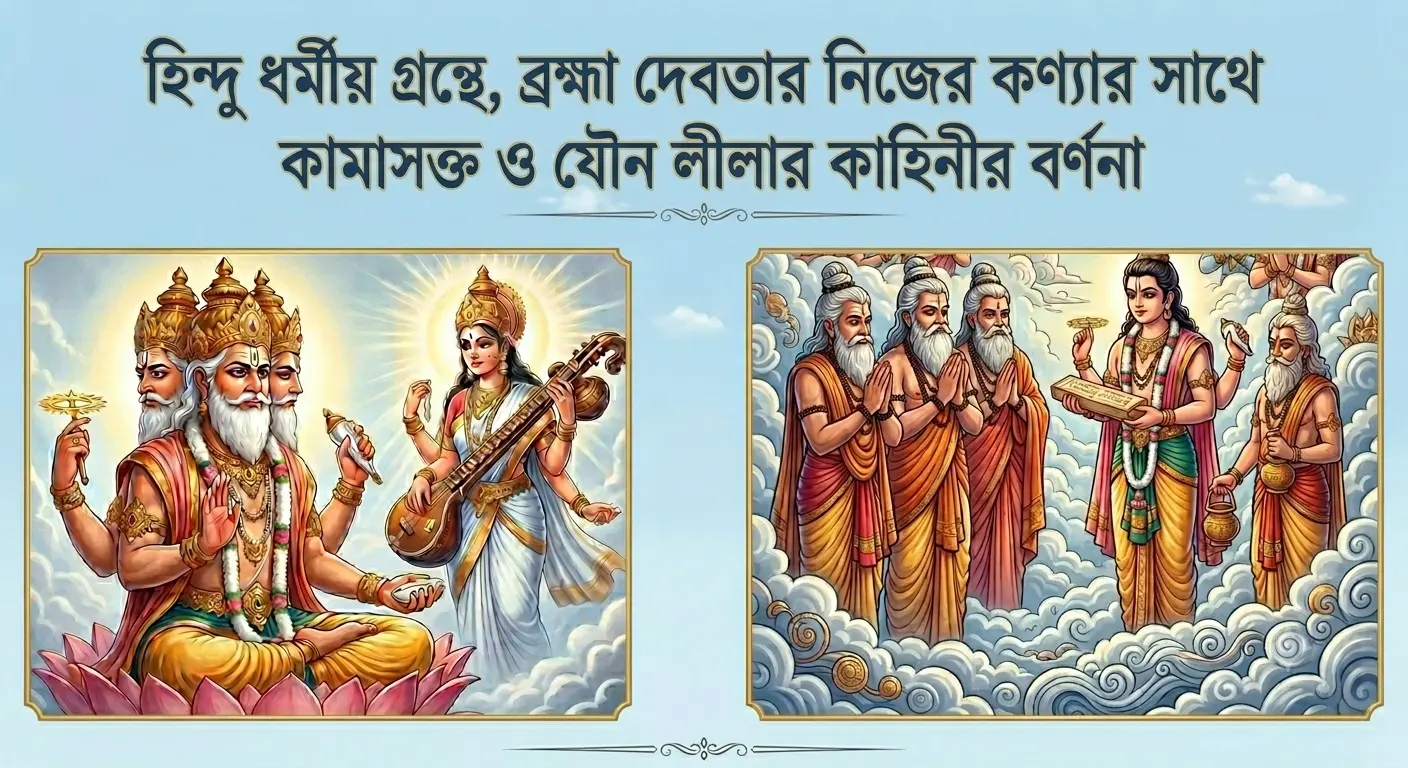 হিন্দু ধর্মীয় গ্রন্থে, ব্রহ্মা দেবতার নিজের কণ্যার সাথে কামাসক্ত ও যৌন লীলার কাহিনীর বর্ণনা~হিন্দু ধর্মীয় গ্রন্থে, ব্রহ্মা দেবতার নিজের কণ্যার সাথে কামাসক্ত ও যৌন লীলার কাহিনীর বর্ণনা~InformationBangla.com~ইনফরমেশন বাংলা ডটকম