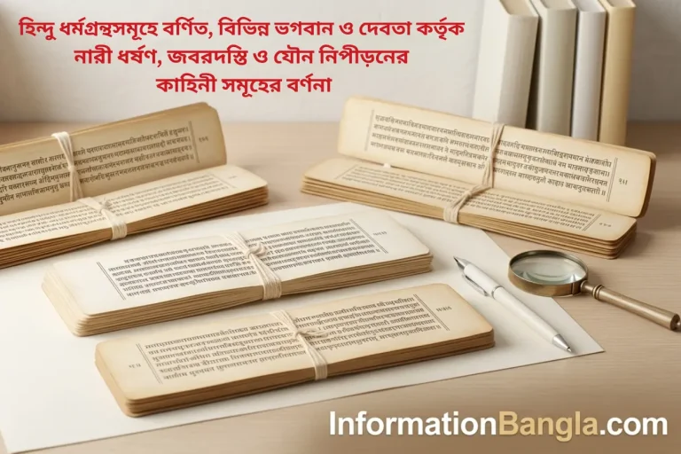 বিভিন্ন ভগবান ও দেবতা কর্তৃক ধর্ষণ, জবরদস্তি ও যৌন নিপীড়ন~হিন্দু ধর্মগ্রন্থসমূহে বর্ণিত, বিভিন্ন ভগবান ও দেবতা কর্তৃক নারী ধর্ষণ, জবরদস্তি ও যৌন নিপীড়নের কাহিনী সমূহের বর্ণনা~InformationBangla.com~ইনফরমেশন বাংলা ডটকম