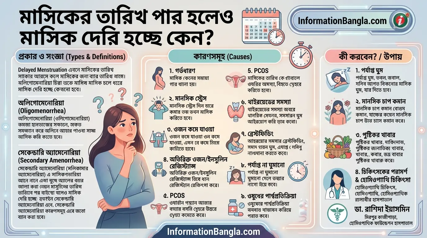 মাসিকের তারিখ পার হলেও মাসিক দেরি হচ্ছে কেন~মাসিকের তারিখ পার হলেও মাসিক দেরি হচ্ছে কেন?~InformationBangla.com~ইনফরমেশন বাংলা ডটকম