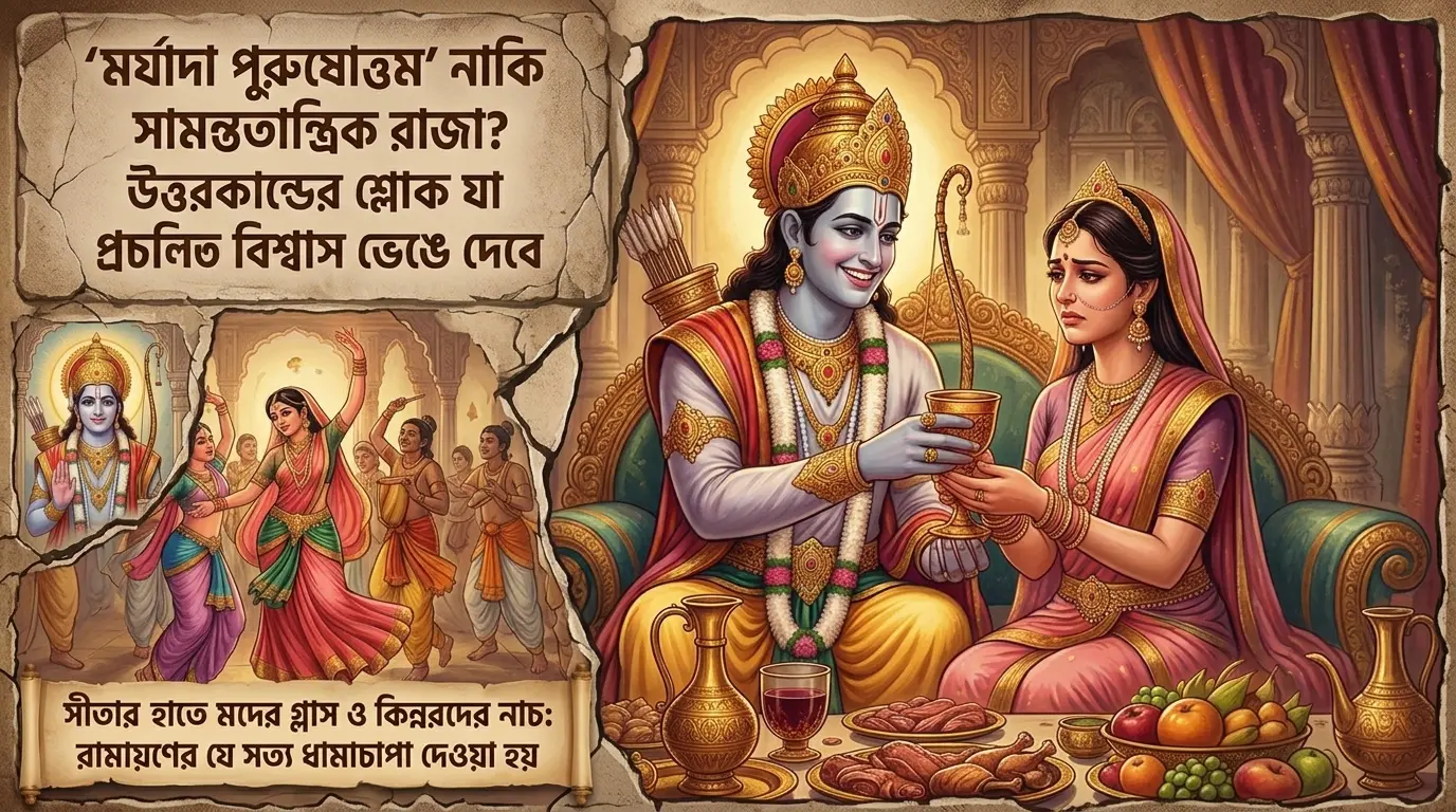 সীতাকে মদ্যপান করানো, মাংস ভক্ষণ ও দরবারে কিন্নরদের নাচানো রাজা কীভাবে মর্যাদা পুরুষোত্তম হয়~বাল্মীকি রামায়ণে বর্ণিত, রাজা শ্রীরামের হাতে মদের পাত্র, স্ত্রী সীতাকে মদ্যপান করানো, মাংস ভক্ষণ ও দরবারে কিন্নরদের নাচানো কীভাবে ‘মর্যাদা পুরুষোত্তম’ হতে পারে? একটি বস্তুনিষ্ঠ পর্যালোচনা~InformationBangla.com~ইনফরমেশন বাংলা ডটকম